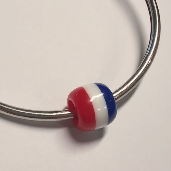 Red White Blue Charm‎ for Pandora Style Bracelet - Picture 2 of 2